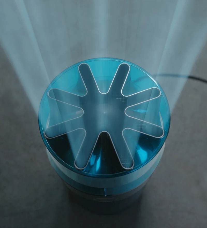 Поток воздуха из очистителя Dyson